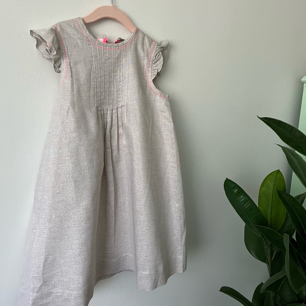Egg Collective Shimmery Pleated Ruffled Sundress